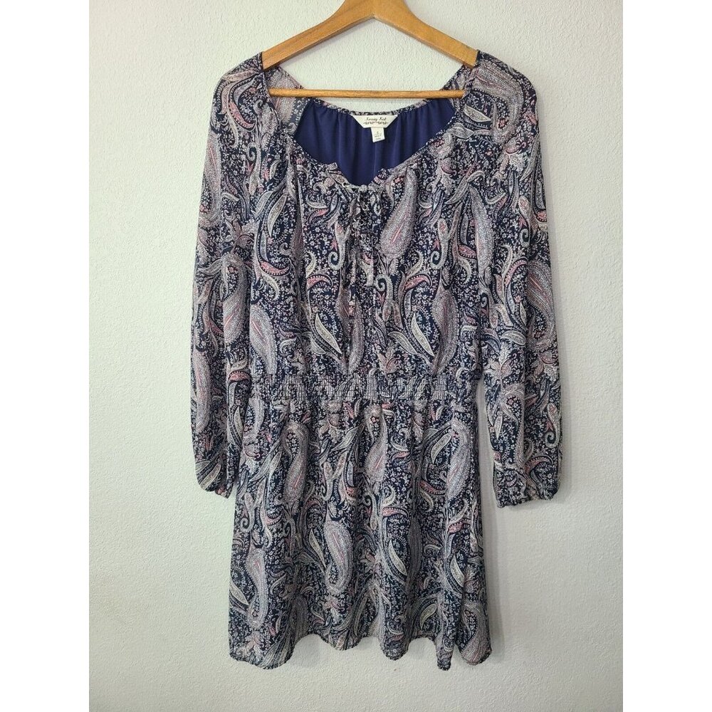 Krazy Kat Dress Paisley Print Multicolor  Size S